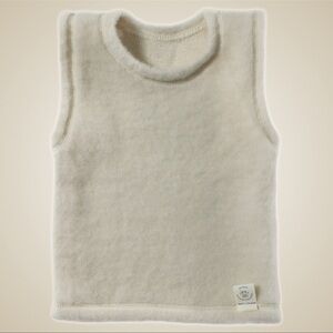 Organic merino wool baby vest, Size 6-9 months